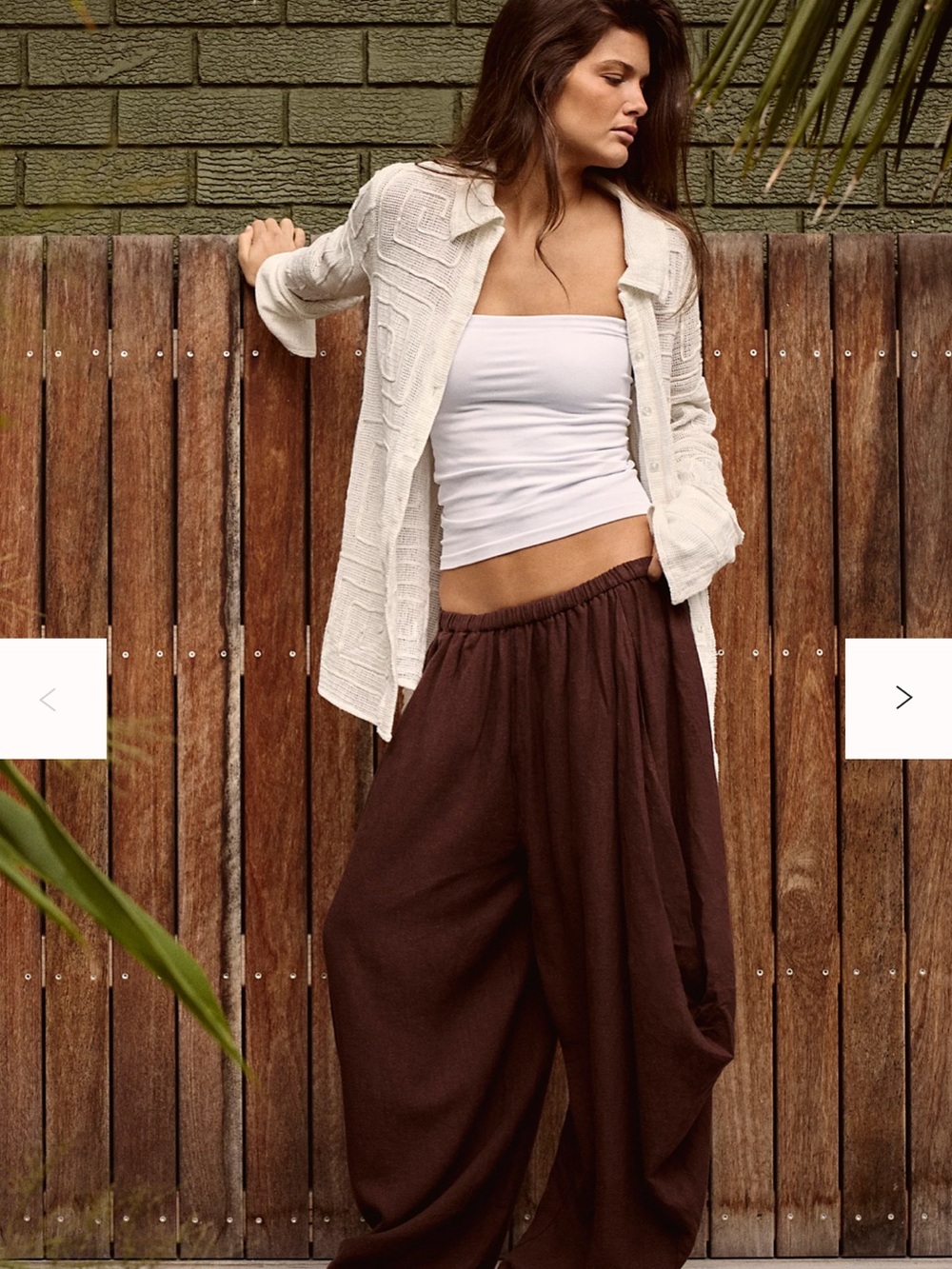 Free People Sandshell Linen Carlie Pants in French Chocolate